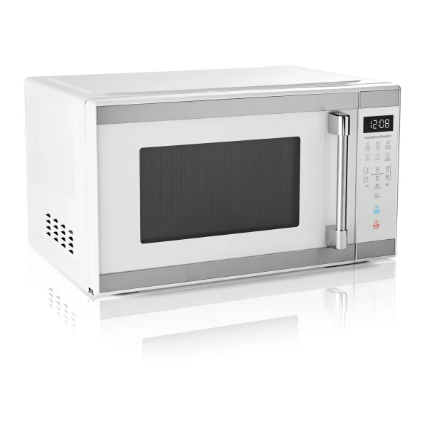 Hamilton Beach 1.1 Cu ft Countertop Microwave Oven, White and Stainless Steel - Image 2