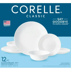 Corelle®- Winter Frost White, Round 12-Piece Dinnerware Set