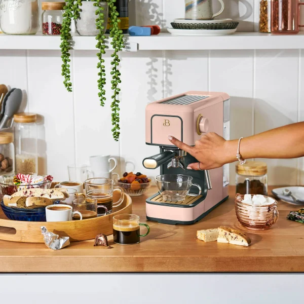 Beautiful Slim Espresso Machine with 20-Bar Pressure, White Icing by Drew Barrymore - Image 3