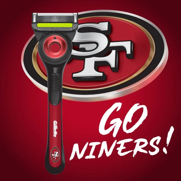 Gillette Labs Official 49ers Licensed Razor for Men, 1 Handle, 1 Blade Refill, Perfect for Game Day Grooming, Gillette Labs with Exfoliating Bar - Image 4