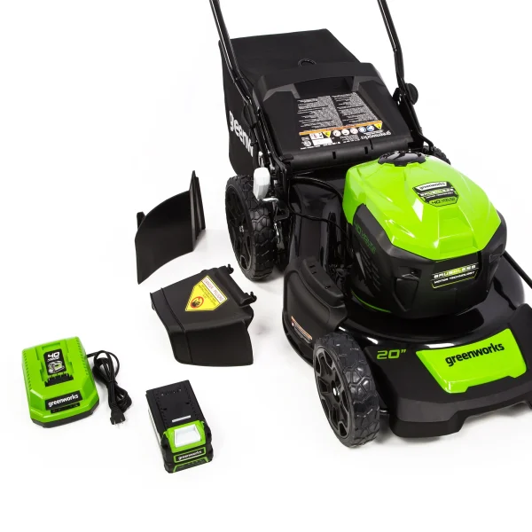 Greenworks 40V 20" Brushless Push Lawn Mower with 4.0 Ah Battery & Quick Charger 2516302VT - Image 5