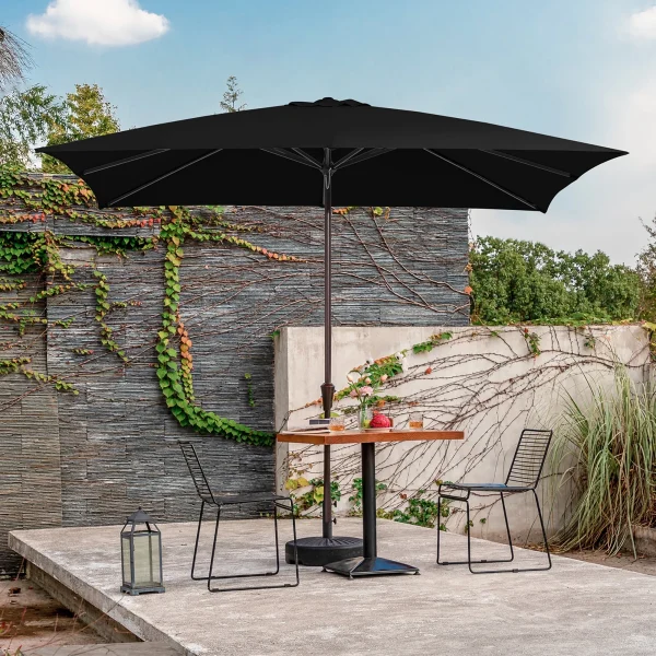 JUSTLET 8 x 10 ft Outdoor Rectangular Patio Market Umbrella - Image 5
