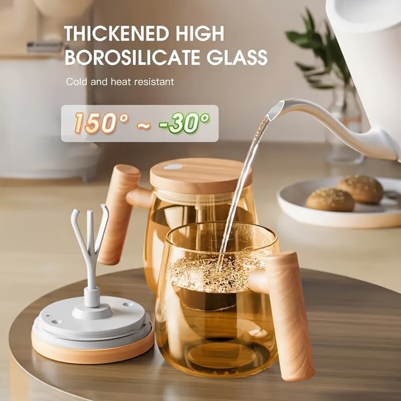 self stirring glass cup