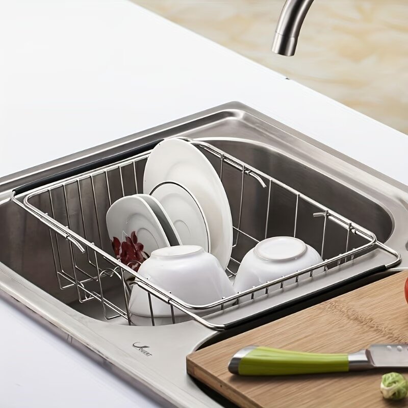 stainless steel dish drainer