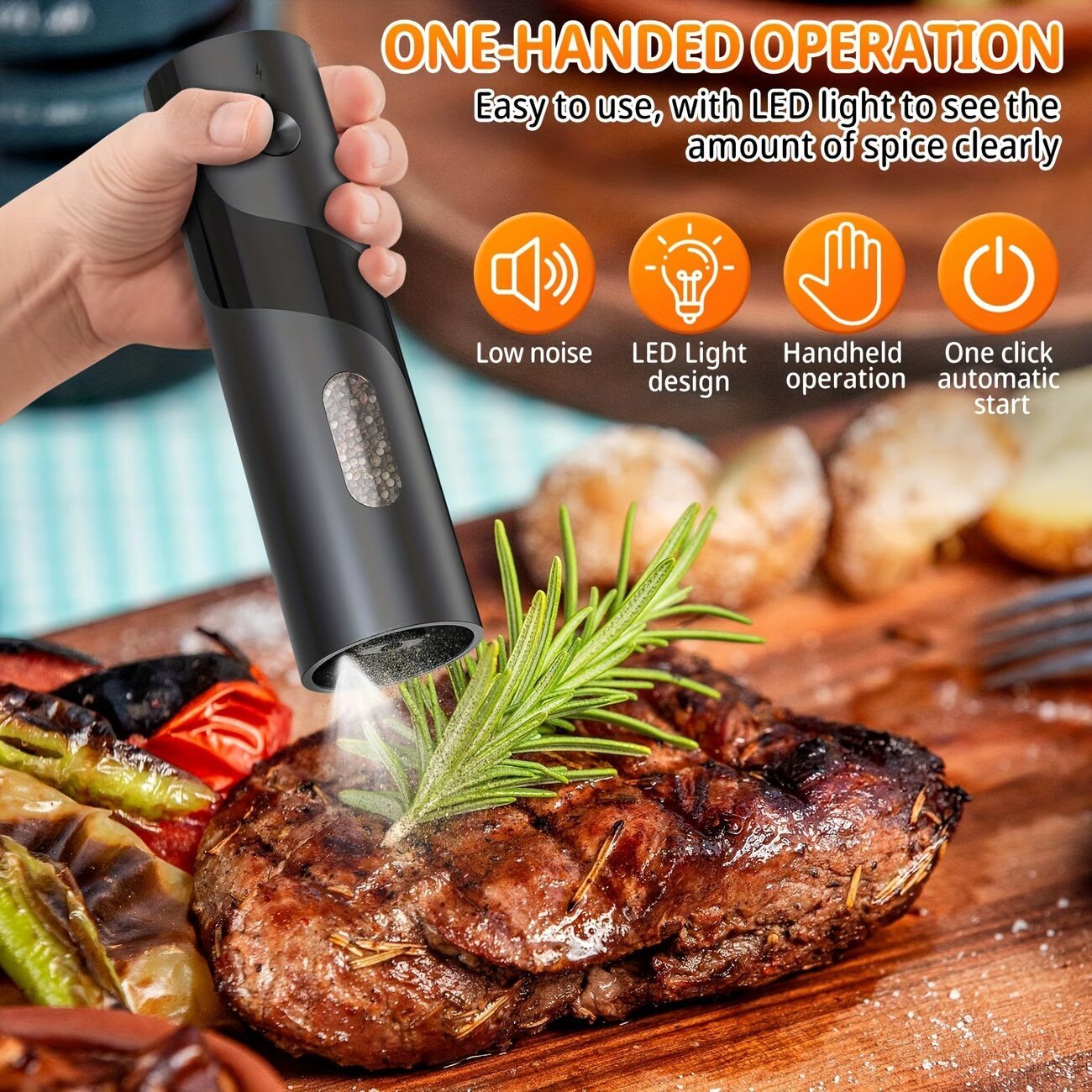 rechargeable pepper mill set