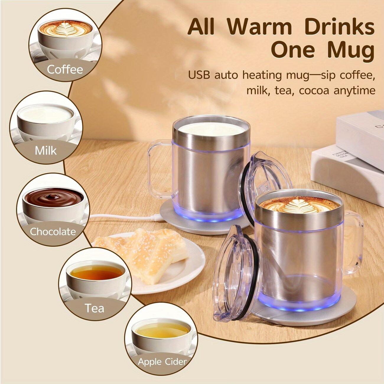 self heating mug